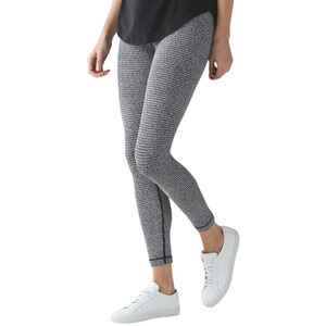 Lululemon Wunder Under High Times Pant Legging Teeny Tooth White Black size 4